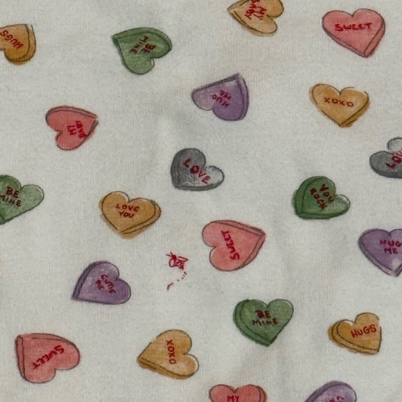 Burt’s Bees hearts pajama set - Picture 2 of 3